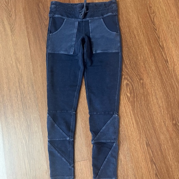 Free People Navy Blue Women's Kyoto Leggings Full - Picture 3 of 6